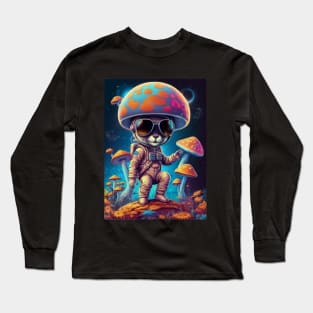 Psychedelic Dj Astronaut - Catsondrugs.com - astronaut, space, stars, galaxy, nasa, cool, planets, funny, universe, astros, astronomy, trippy, surreal, asteroidday, planet Long Sleeve T-Shirt